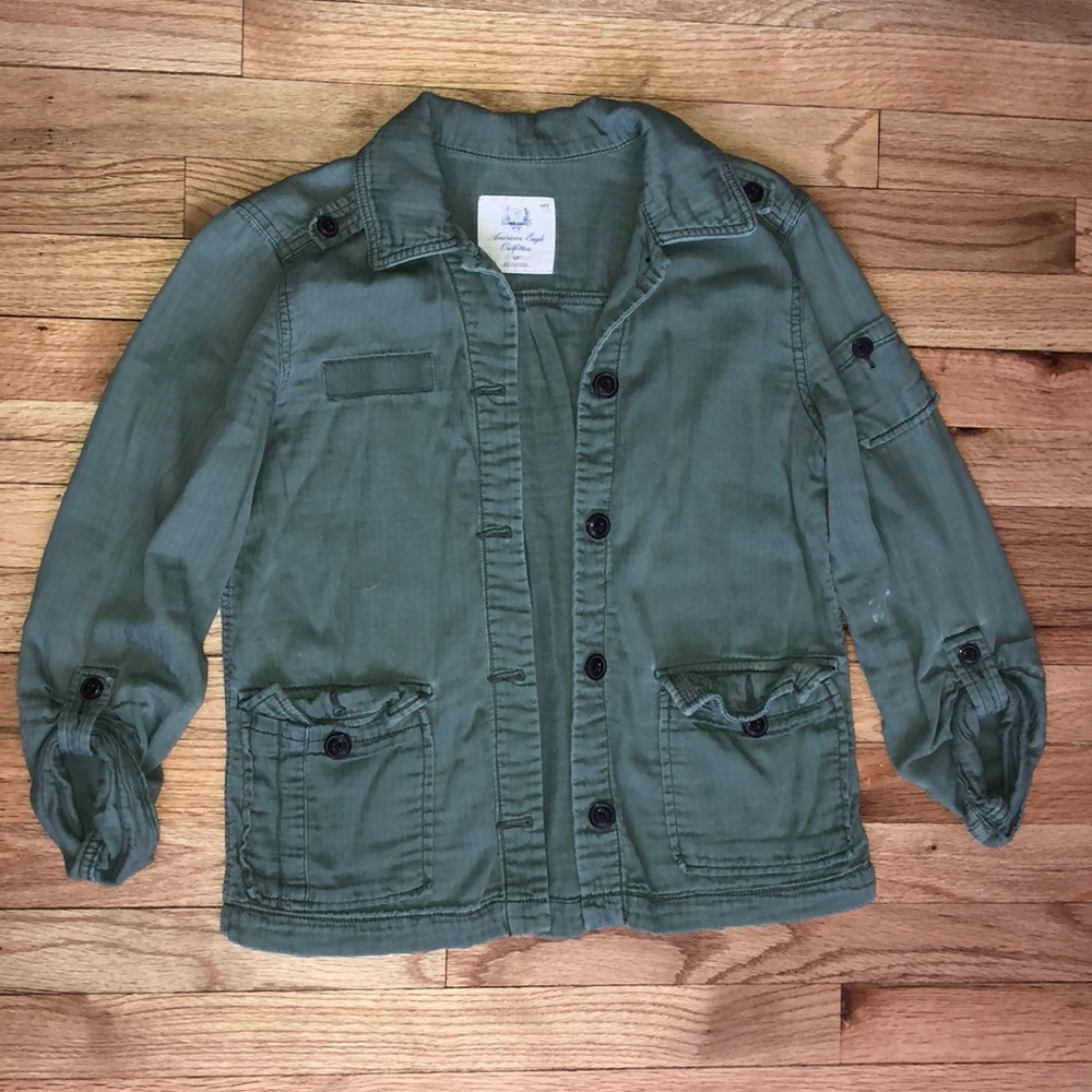 American Eagle Olive green lightweight  jacket S